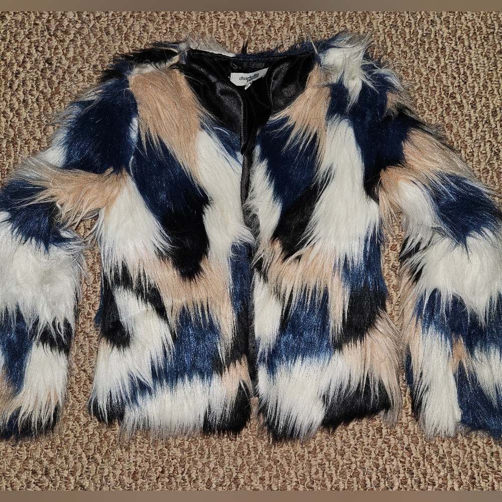 Charlotte Russe Multicolor Faux Fur Jacket